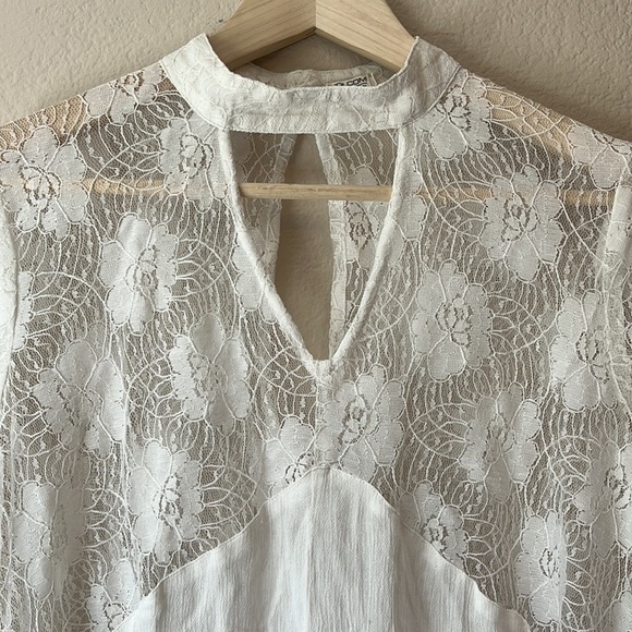 Volcom Bohemian Bride Top White and Lace Size Medium - Picture 3 of 11
